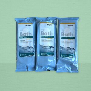 NEW Stryker - Sage Essential Bath Cleansing Washcloths - 3 Packages, 24 Cloths